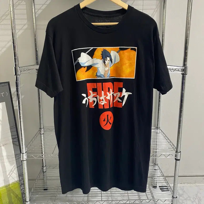 [BUNJANG] Naruto Sasuke Official Animation T-shirt / 나루토 사스케 오피셜 애니메이션 티셔츠