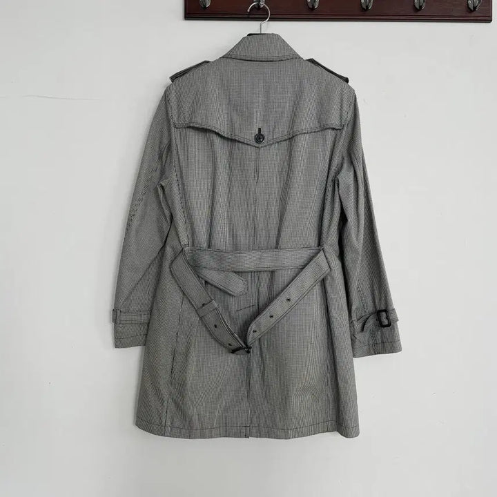 [BUNJANG] Burberry Houndstooth Trench Half Coat / 버버리 하운드투스 트렌치 하프 코트