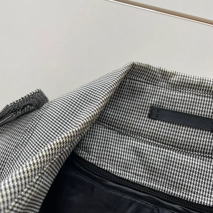 [BUNJANG] Burberry Houndstooth Trench Half Coat / 버버리 하운드투스 트렌치 하프 코트