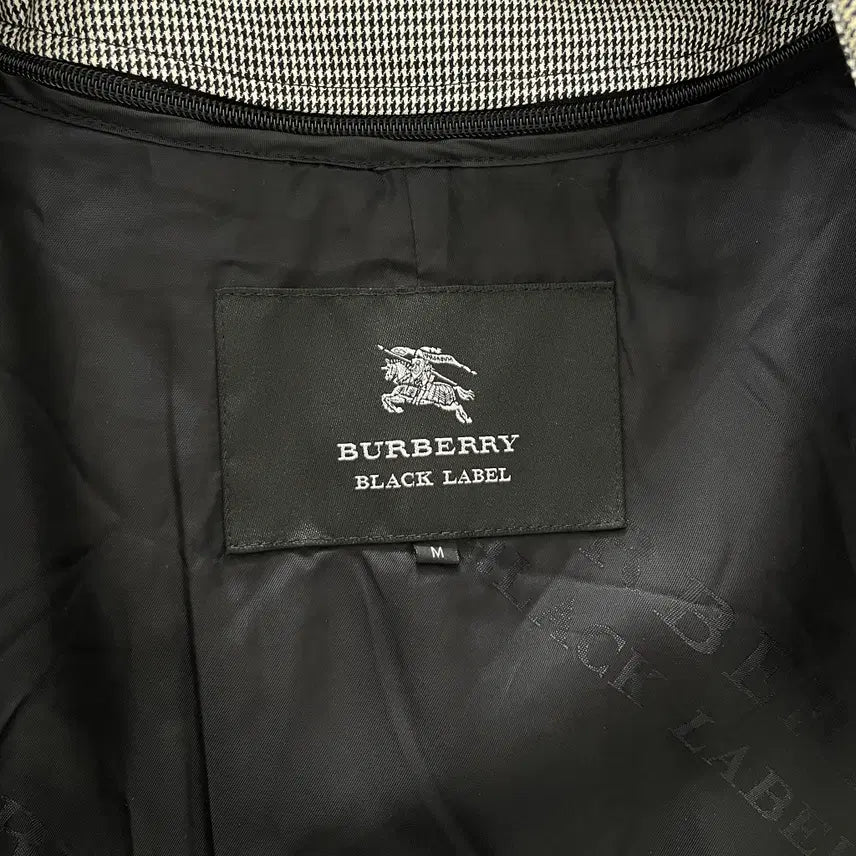 [BUNJANG] Burberry Houndstooth Trench Half Coat / 버버리 하운드투스 트렌치 하프 코트