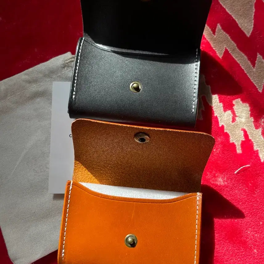 [BUNJANG] Vegetable Tanned Cowhide Mini Card Wallet / 베지터블 소가죽 미니 가죽지갑 카드지갑