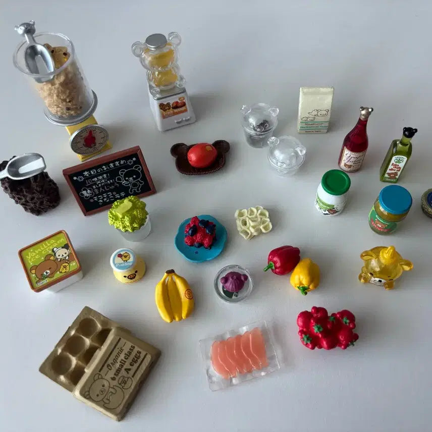 [BUNJANG] Rilakkuma Food Miniature Figure Set / 리락쿠마 음식 미니어처 피규어세트