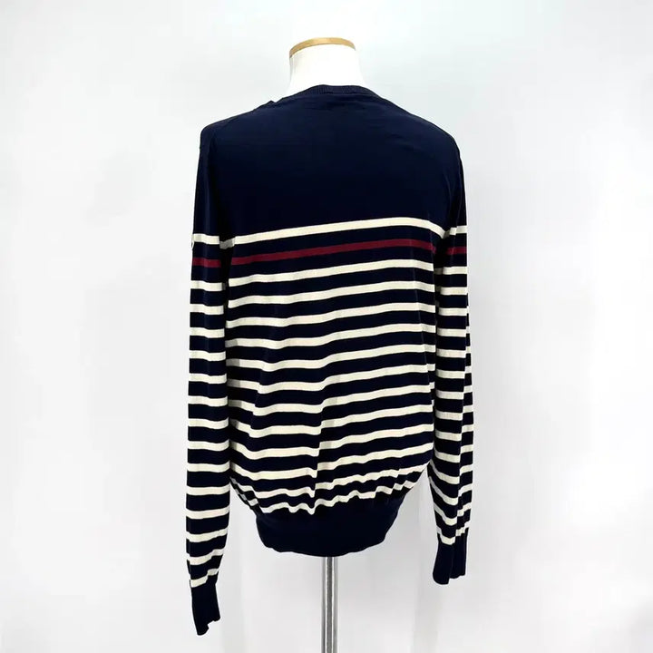 [BUNJANG] Moncler Striped Knit Sweater Navy / [XL사이즈] 몽클레어 스트라이프 니트 네이비