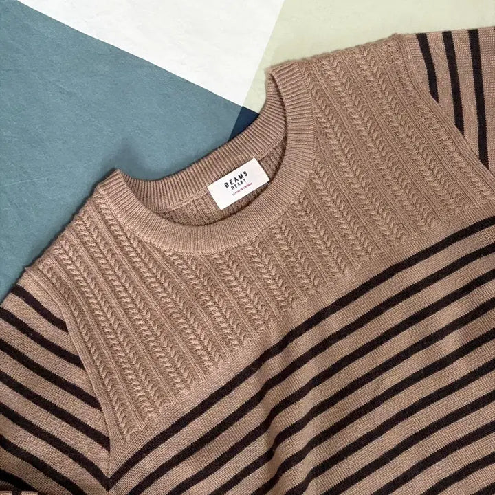 [BUNJANG] BEAMS Heart Wool Blend Knit Sweater / 빔즈 하트 울혼방 니트 FREE
