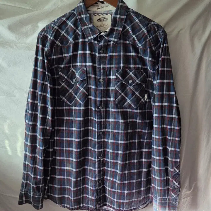[BUNJANG] Vans Two-Pocket Snap Check Shirt L / 반스 투포켓 스냅 체크 셔츠 L