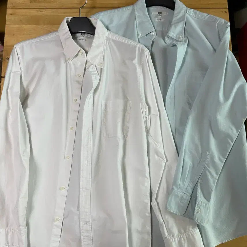 [BUNJANG] Uniqlo Oxford &amp; Flannel Button-Down Shirts Bundle / 유니클로 셔츠 3종 버튼다운 옥스포드 플란넬