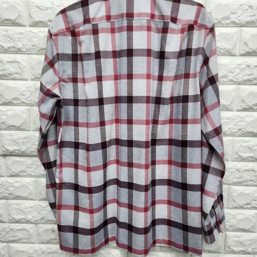 [BUNJANG] Daks Linen Blend Check Pattern Shirt / 닥스 마 혼방 카라셔츠 100사이즈 k644