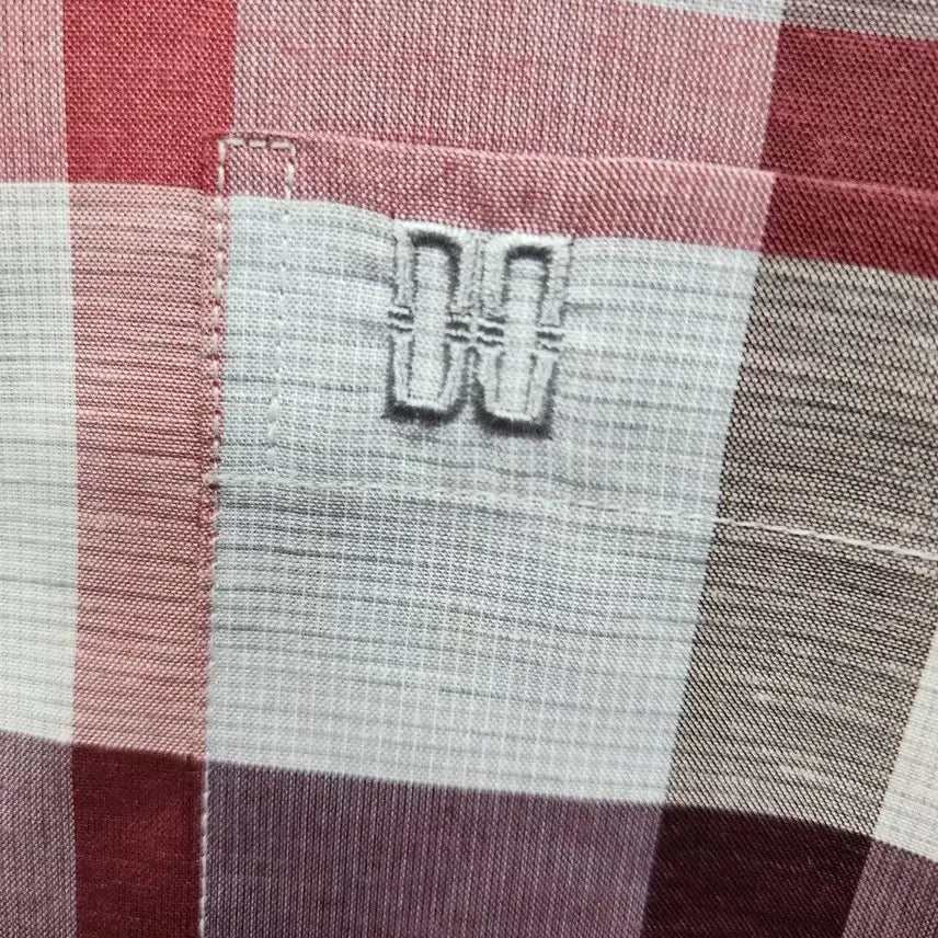 [BUNJANG] Daks Linen Blend Check Pattern Shirt / 닥스 마 혼방 카라셔츠 100사이즈 k644