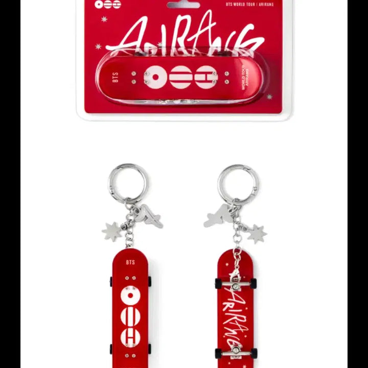 [SOLD OUT] 방탄소년단 BTS ARIRANG 아리랑 스케이트보드 키링 RED