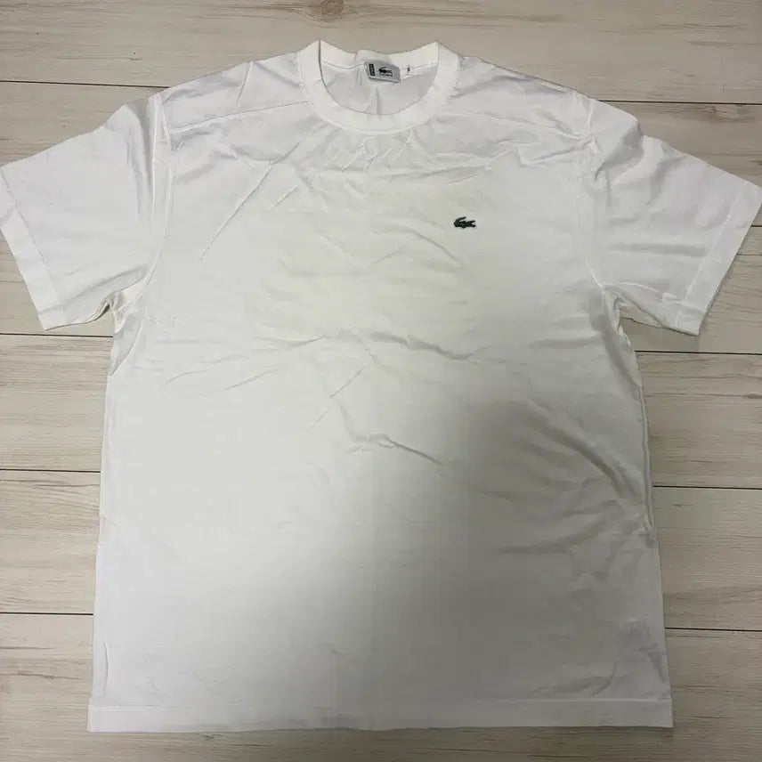 [BUNJANG] Lacoste White Short Sleeve T-Shirt / 라코스테 화이트 반팔 티셔츠