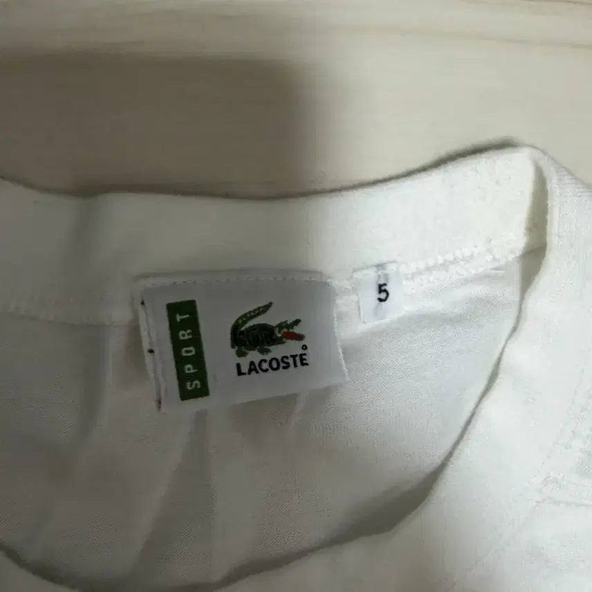 [BUNJANG] Lacoste White Short Sleeve T-Shirt / 라코스테 화이트 반팔 티셔츠
