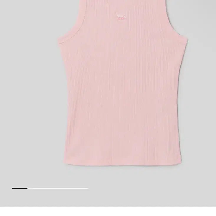 [BUNJANG] Maison Kitsuné Fox Patch Pink Rib Tank Top / (새상품)메종키츠네 폭스 패치 핑크 립 탱크탑