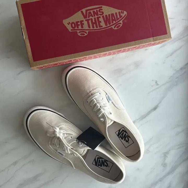 [BUNJANG] Vans Anaheim Authentic Ivory Sneakers / VANS 반스 에너하임 애너하임 어센틱 아이보리 270 미착용 새상품