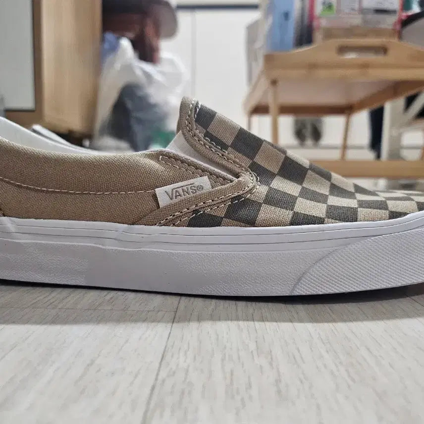 [BUNJANG] Vans Slip-On Canvas Block Brown 220mm / 반스 슬립온 캔버스 블록 브라운 220mm