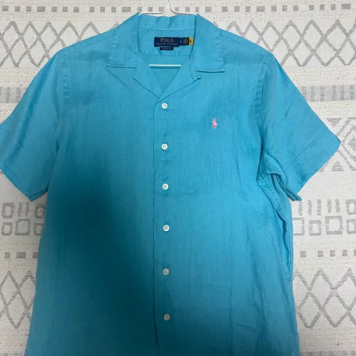 [SOLD OUT] 폴로 랄프로렌 신형 반팔 린넨 캠프 셔츠 스카이블루 클래식 S사이즈