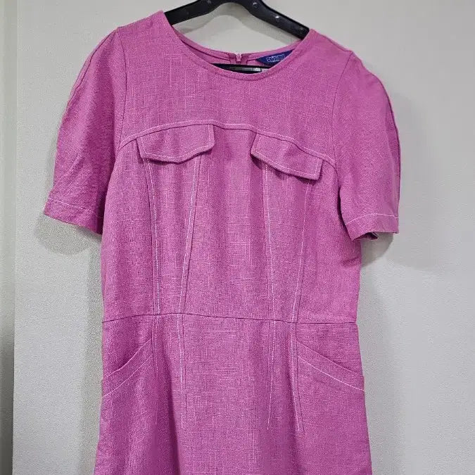 [BUNJANG] Egoist Linen Mini Dress / 에고이스트 / 스티치 포인트 린넨 미니 원피스 55
