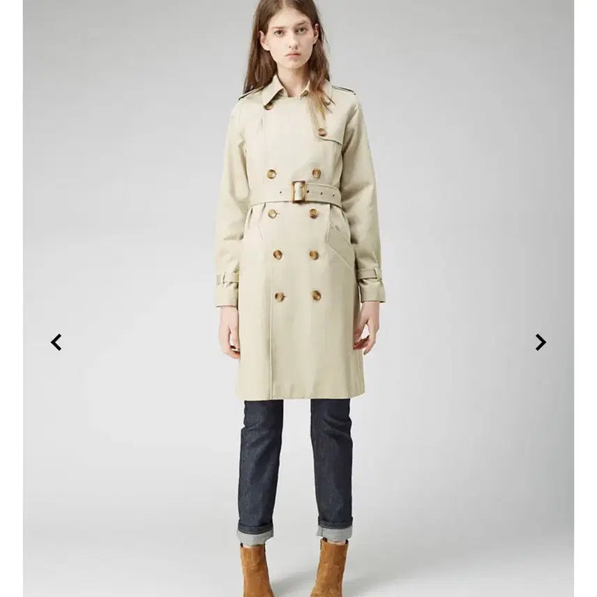 [BUNJANG] A.P.C. Trench Coat (XS Beige) / A.P.C. 아페쎄 면혼방 트렌치코트(XS 베이지)