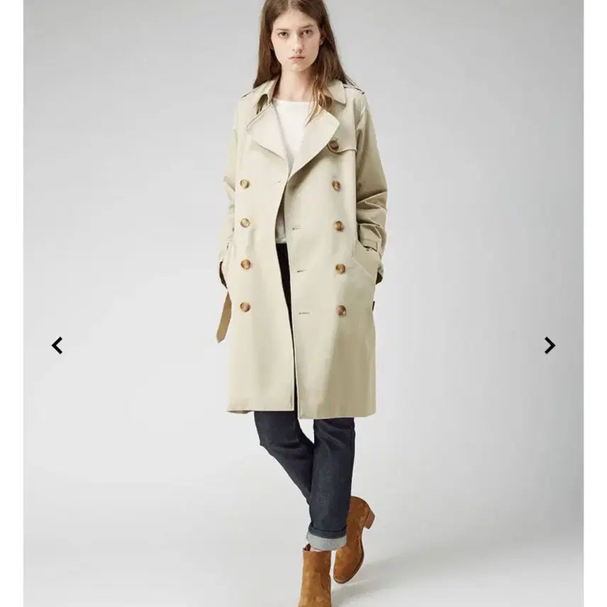 [BUNJANG] A.P.C. Trench Coat (XS Beige) / A.P.C. 아페쎄 면혼방 트렌치코트(XS 베이지)