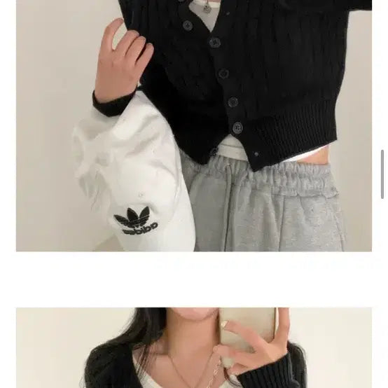 [BUNJANG] Baedeli Handcrafted Black Cable Knit Crop Cardigan / 베이델리 자체제작 블랙 꽈배기 크롭 가디건 블랙
