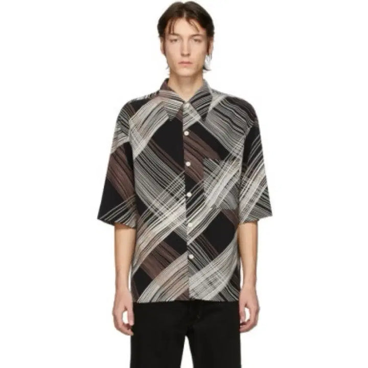 [BUNJANG] LEMAIRE Macaroon Convertible Collar Shirt / [52]르메르 마카롱 컨버터블 반팔 셔츠