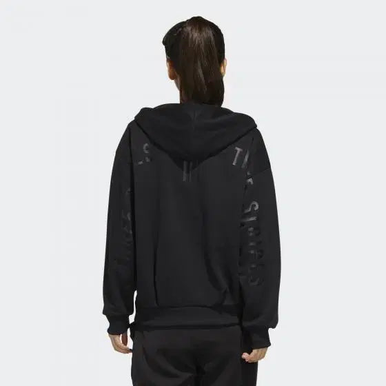 [BUNJANG] Adidas Performance Black Logo Hooded Zip-up / [삼선X] 아디다스 퍼포먼스 블랙 로고 후드집업