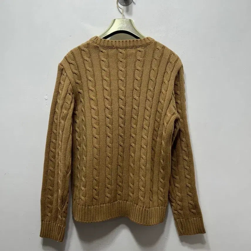 [BUNJANG] Polo Ralph Lauren Brown Cable Knit Sweater / 폴로 랄프로렌 브라운 꽈배기 니트 S