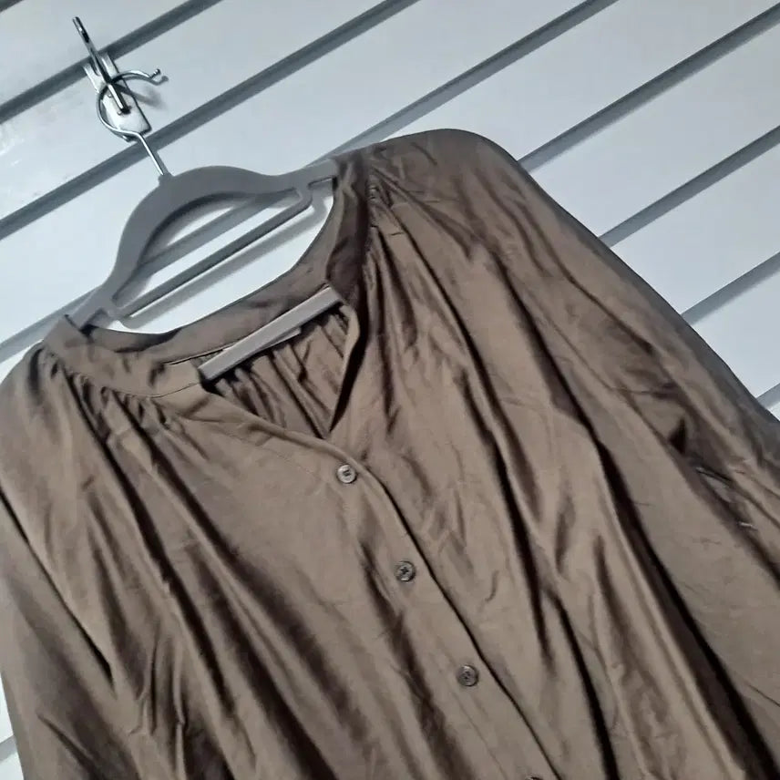 [BUNJANG] Brown Balloon Fit Boxy Blouse / 브라운 벌룬핏 박시블라우스 77 /옷장꾸미기