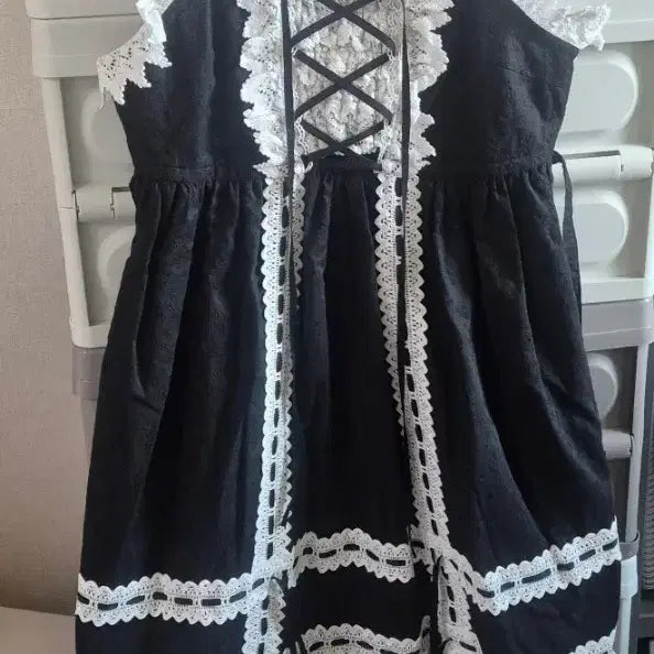 [SOLD OUT] 베이비더스타샤인 하와세 베이비돌 로리타 JSK 점퍼스커트 흑백