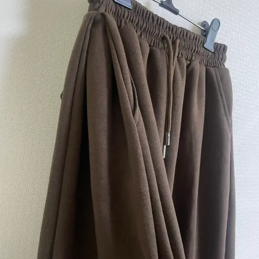 [BUNJANG] Brown Wide Training Pants / (새상품) 브라운 와이드팬츠