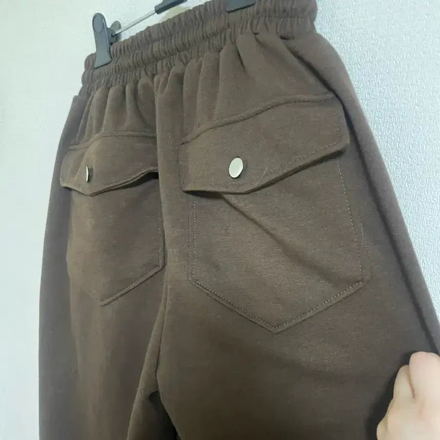 [BUNJANG] Brown Wide Training Pants / (새상품) 브라운 와이드팬츠