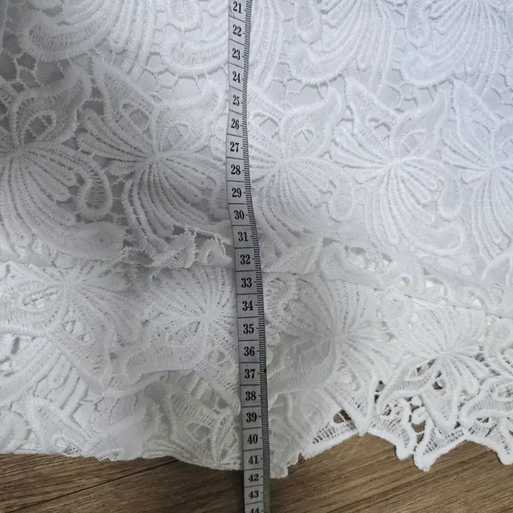 [BUNJANG] White Floral Lace Dress / 화이트 플라워 레이스 원피스