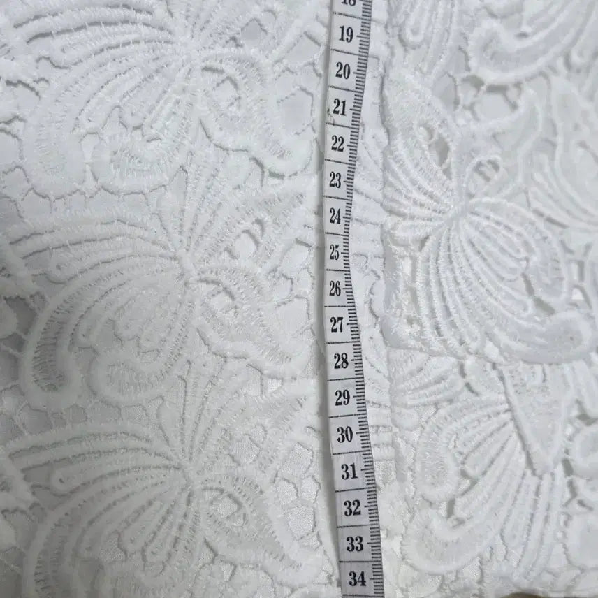 [BUNJANG] White Floral Lace Dress / 화이트 플라워 레이스 원피스