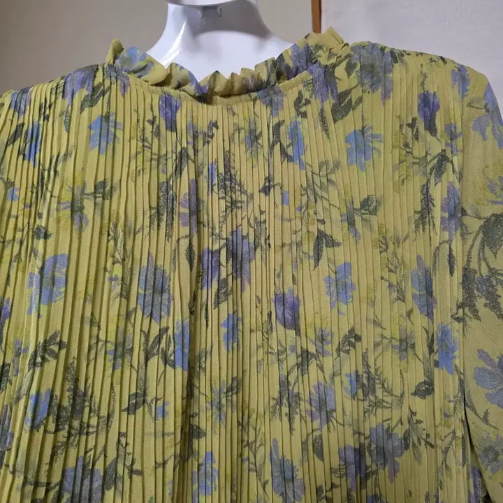 [BUNJANG] Chiffon Pleated Long Dress / 쉬폰 주름 원피스(안감있음)