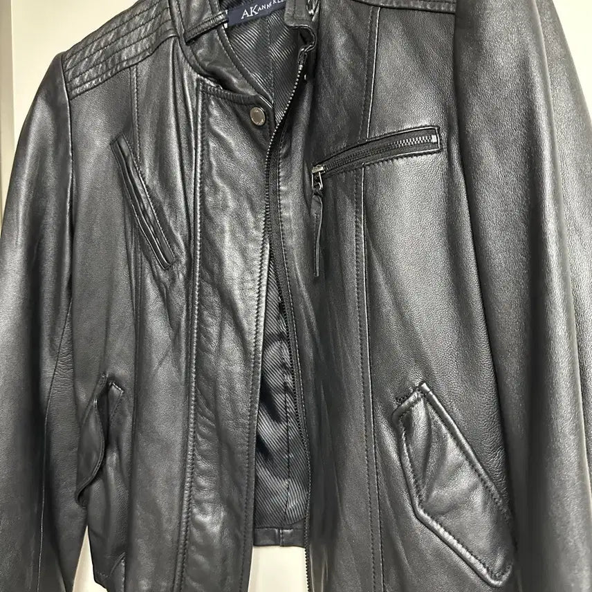 [BUNJANG] ANNE KLEIN Real Lambskin Quilted Rider Jacket / 앤클라인(ANNE KLEIN) 리얼 양가죽 퀼팅 라이더 자켓 (55)
