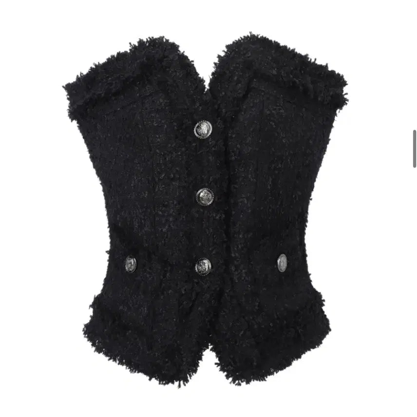 [BUNJANG] Antique Tweed Top (Black) / (새상품) 카키포인트 Antique Tweed Top (black)