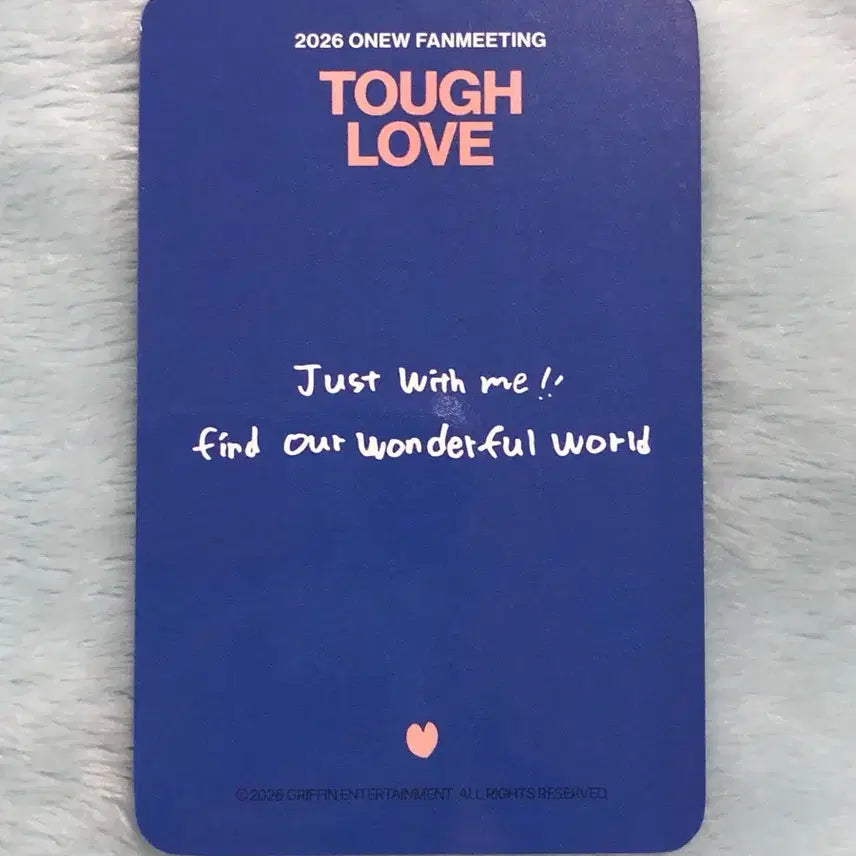[SOLD OUT] 온유 터프러브팬미팅 MD 특전 포토카드