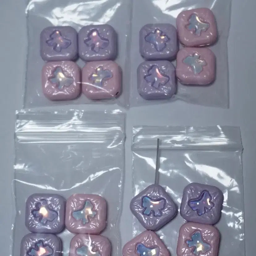 [BUNJANG] DIY Square Ribbon Metal Beads / DIY 사각리본 메탈비즈