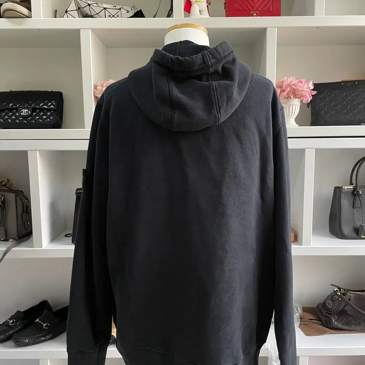 [BUNJANG] Stone Island Hooded Zip-Up 3XL / [새상품급, 3XL] 스톤아일랜드 블랙 후드집업