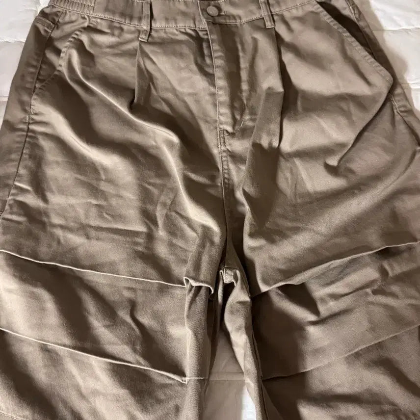 [BUNJANG] 엑스톤즈 파라슈트 버뮤다 코튼 팬츠 (BEIGE) / 엑스톤즈 파라슈트 버뮤다 코튼 팬츠 (BEIGE)