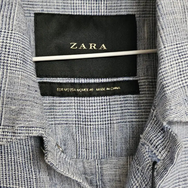 [SOLD OUT] 100[새상품] 남성 자라(ZARA) 체크 린넨 셔츠 자켓 (시원한 여름