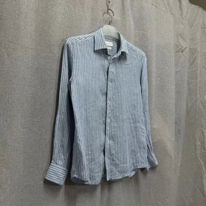 [BUNJANG] Massimo Dutti Linen Stripe Shirt / 마시모두띠 Massimo Dutti 린넨 스트라이프 셔츠