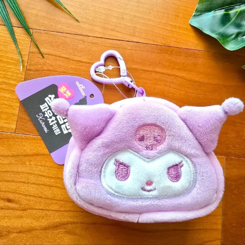 [BUNJANG] Kuromi Triangle Rice Ball Pouch Keychain / (새상품) 쿠로미 삼각김밥 파우치 키링