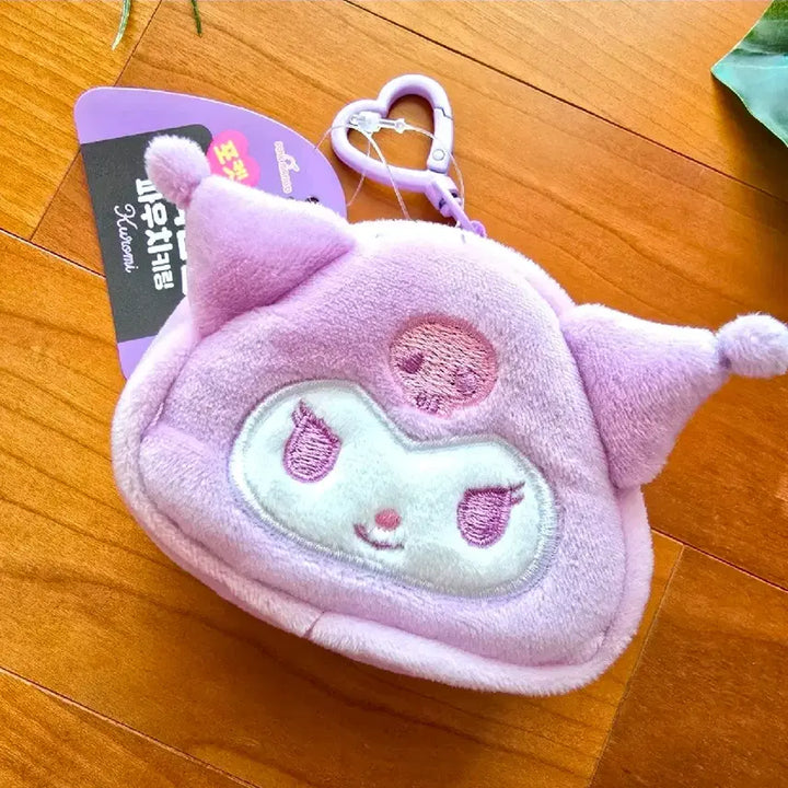 [BUNJANG] Kuromi Triangle Rice Ball Pouch Keychain / (새상품) 쿠로미 삼각김밥 파우치 키링