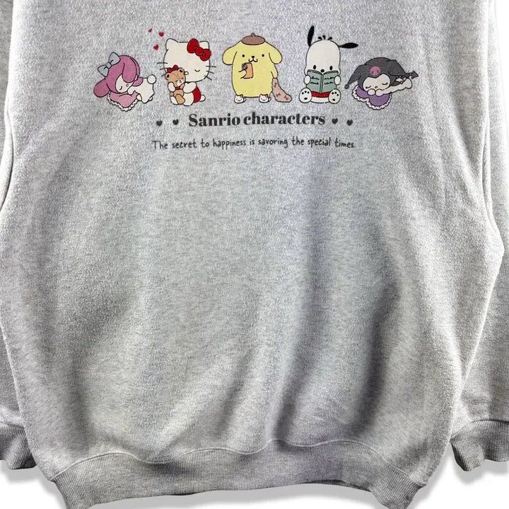 [BUNJANG] Sanrio Characters Gray Sweatshirt / 산리오캐릭터즈 그레이 스웻셔츠3007
