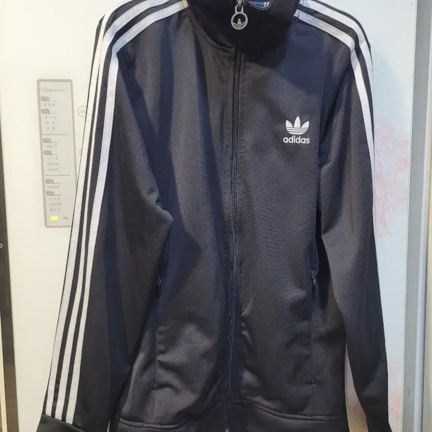 [BUNJANG] Adidas Black Three Stripe Track Top / 아디다스 블랙 삼선 트랙탑