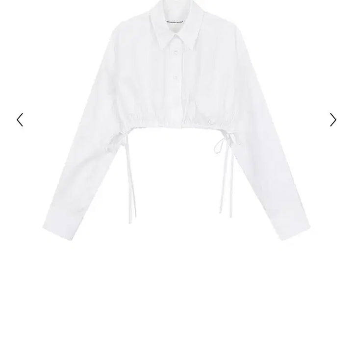 [SOLD OUT] [XS] 알렉산더왕 알왕 사이드 스트링 크롭 셔츠 화이트