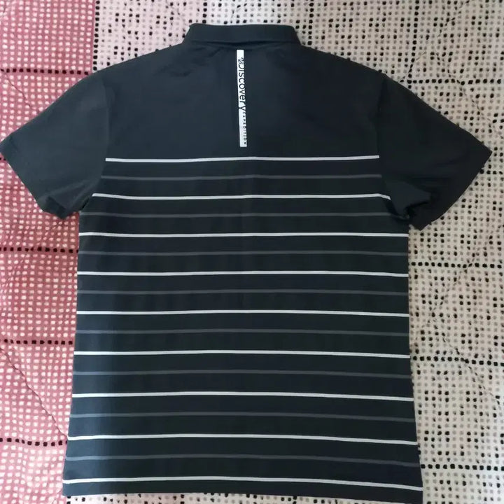 [SOLD OUT] 디스커버리 스트라이프 카라 반팔티 100 !!
