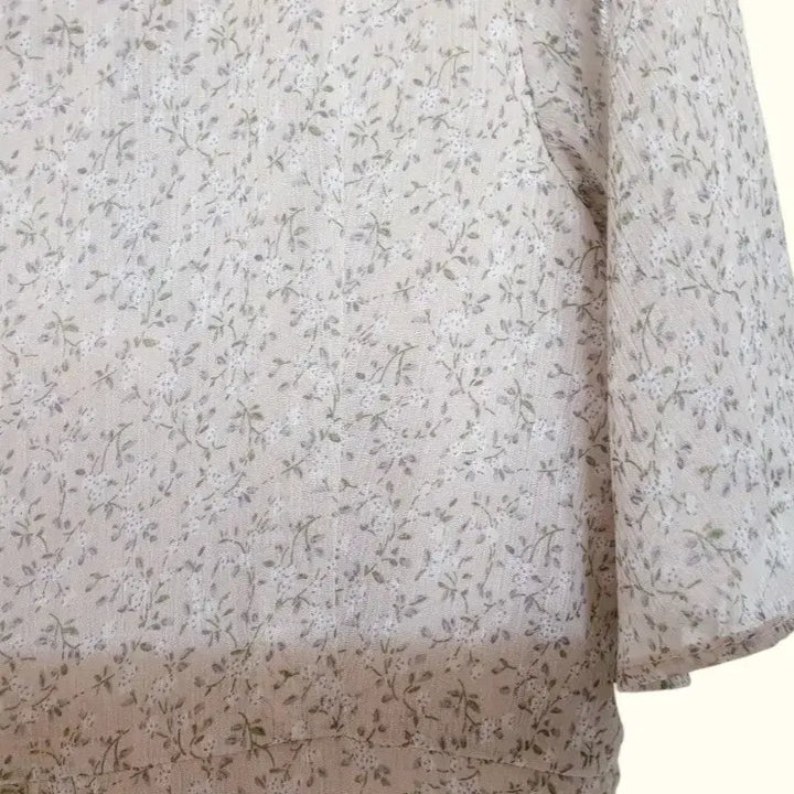 [BUNJANG] Floral Print Chiffon Dress / 새상품 55 여성 쉬폰 원피스 꽃무늬 원피스 여름원피스 55 새제품