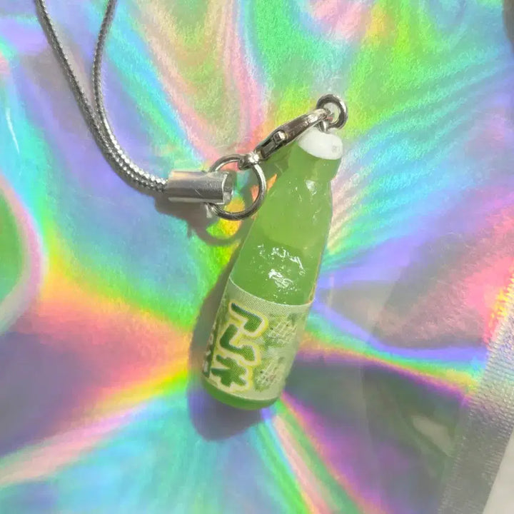 [BUNJANG] Melon Soda Ramune Miniature Keyring / 메론소다 라무네 음료수 미니어처 키링