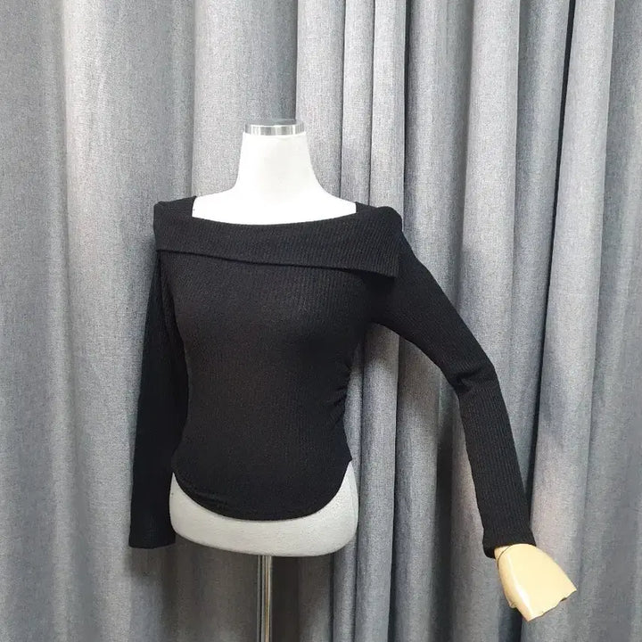 [BUNJANG] Square Drape Black T-shirt / 스퀘어 드레이핑 블랙티셔츠